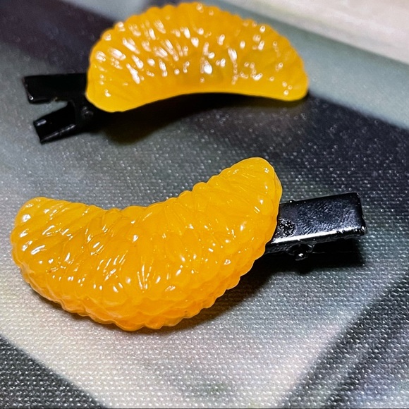 🍊Hair Clips🍊Mandarin Oranges-Super Unique NWOT!! - Picture 5 of 7